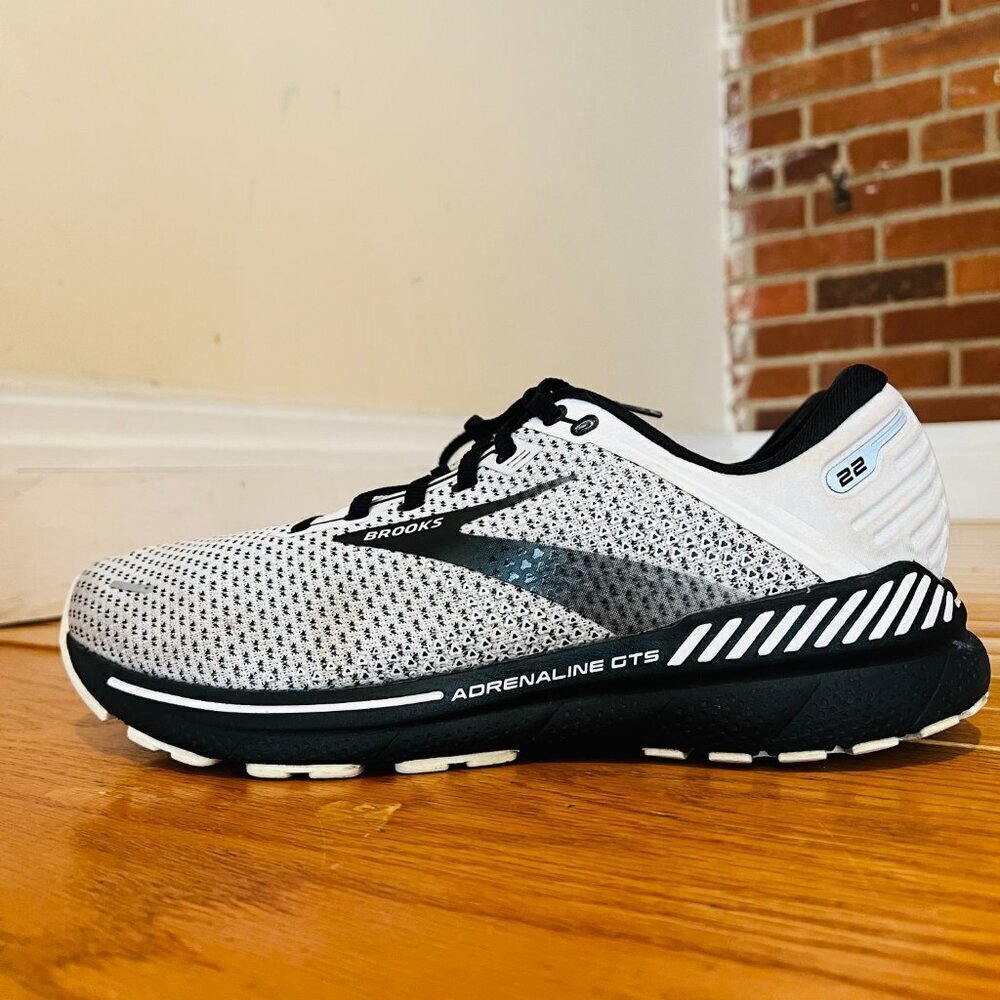 Brooks Adrenaline GTS 22 Mens 10.5 Wide Shoes Gray Running Walking Gym Lace Up - Picture 12 of 16